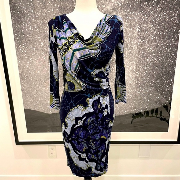 Emilio Pucci Cowl Neck Midi Dress US 6 - Picture 1 of 6